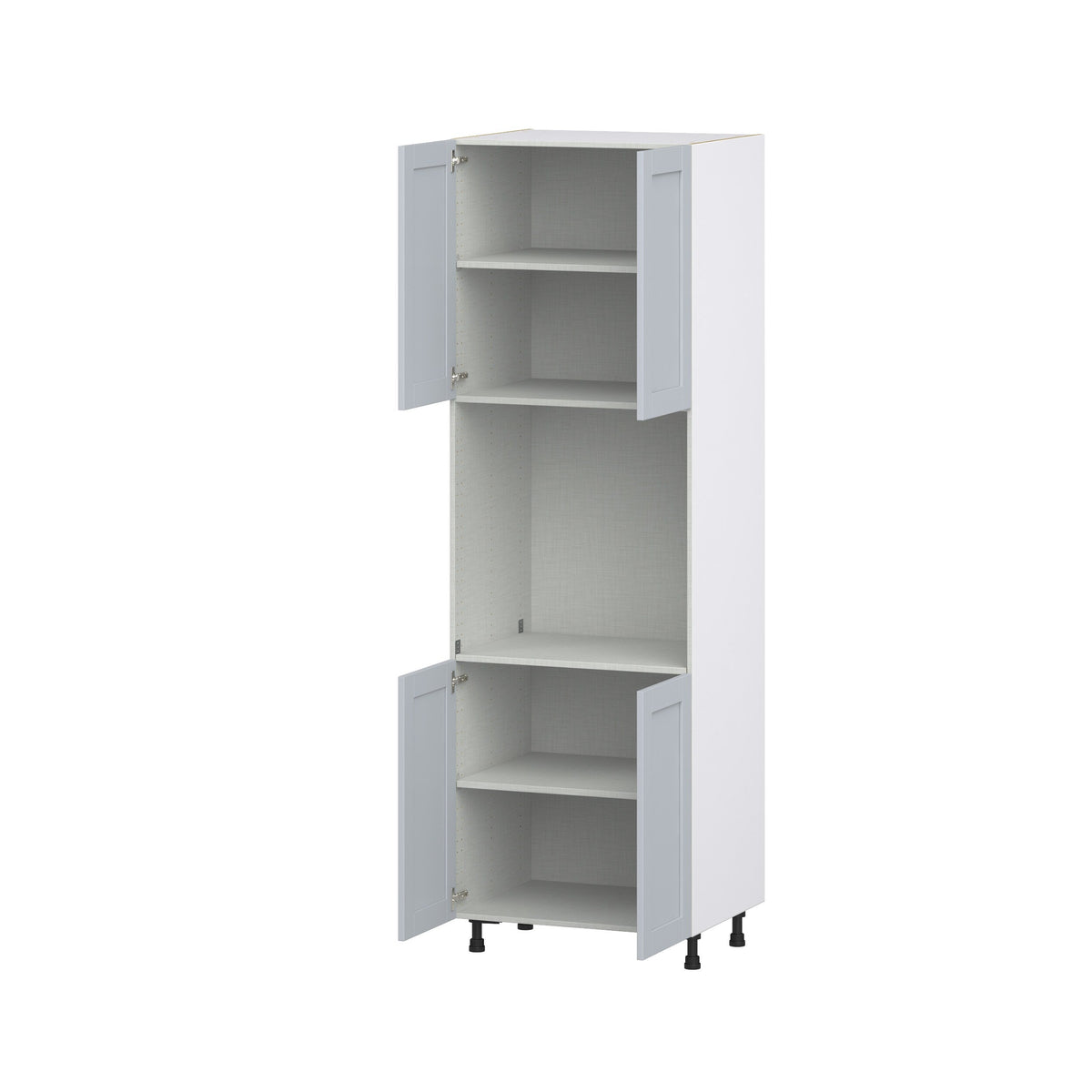 Hugo&Borg Charlesberg 30-in W x 94.5-in H x 24-in D Gray Single Oven Pantry Fully Assembled Cabinet (Recessed Panel Shaker Style)