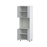 Hugo&Borg Charlesberg 30-in W x 94.5-in H x 24-in D Gray Single Oven Pantry Fully Assembled Cabinet (Recessed Panel Shaker Style)