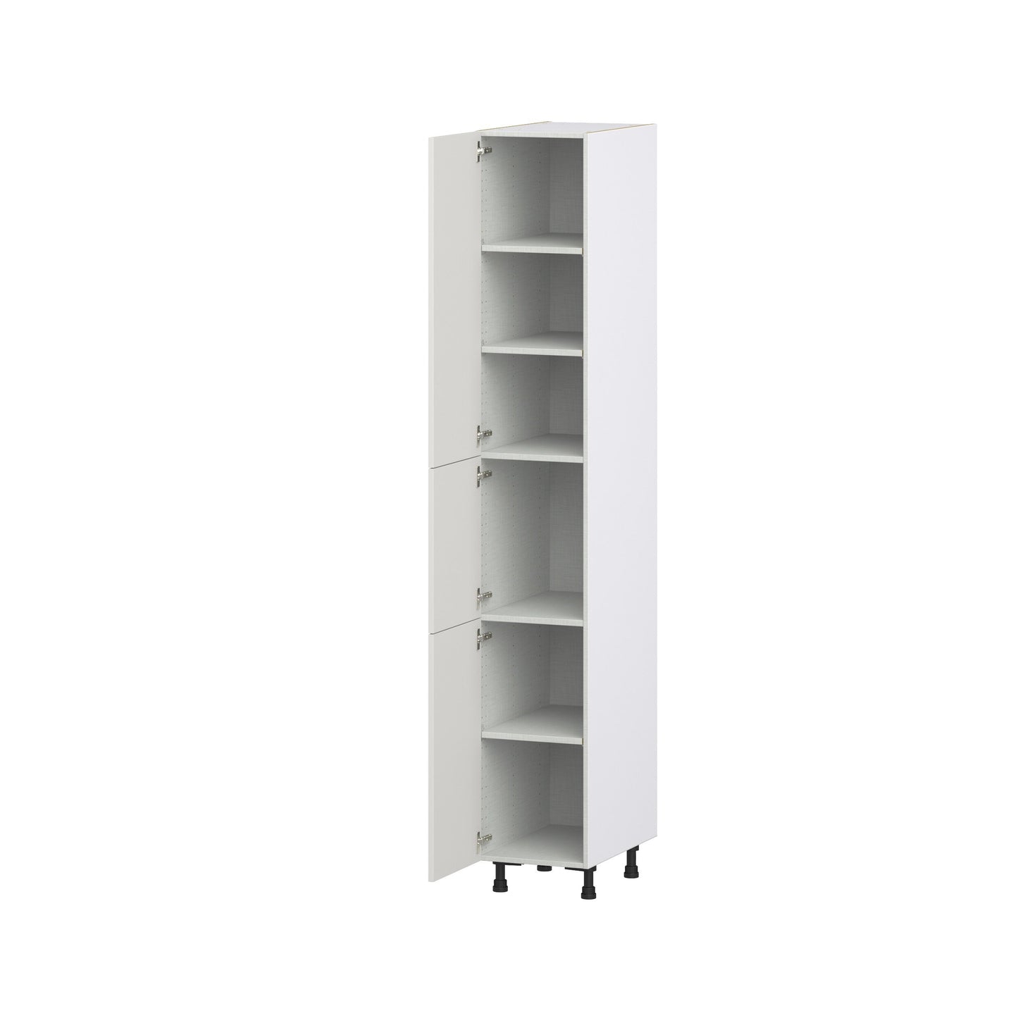 Hugo&Borg Belcourt 15-in W x 94.5-in H x 24-in D Gray Painted Pantry Fully Assembled Cabinet (Recessed Panel Shaker Door Style)