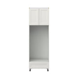 Hugo&Borg Belcourt 30-in W x 94.5-in H x 24-in D Gray Painted 1-Drawer Single or Double Oven Pantry Fully Assembled Cabinet (Recessed Panel Shaker Style)