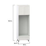 Hugo&Borg Belcourt 30-in W x 94.5-in H x 24-in D Gray Painted 1-Drawer Single or Double Oven Pantry Fully Assembled Cabinet (Recessed Panel Shaker Style)