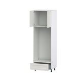 Hugo&Borg Belcourt 30-in W x 94.5-in H x 24-in D Gray Painted 1-Drawer Single or Double Oven Pantry Fully Assembled Cabinet (Recessed Panel Shaker Style)