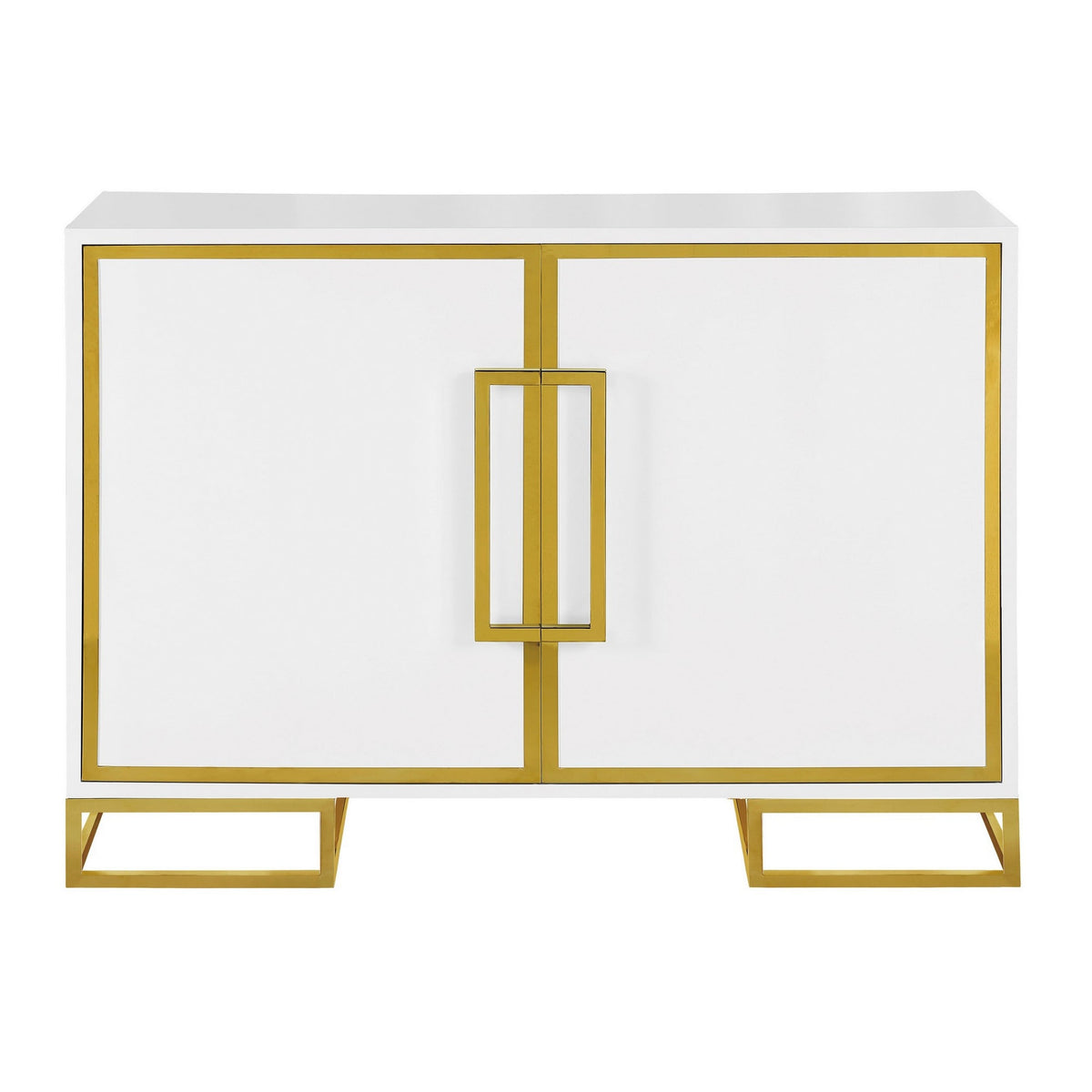 Benzara Contemporary/Modern White Wood China Cabinet with Wine Storage