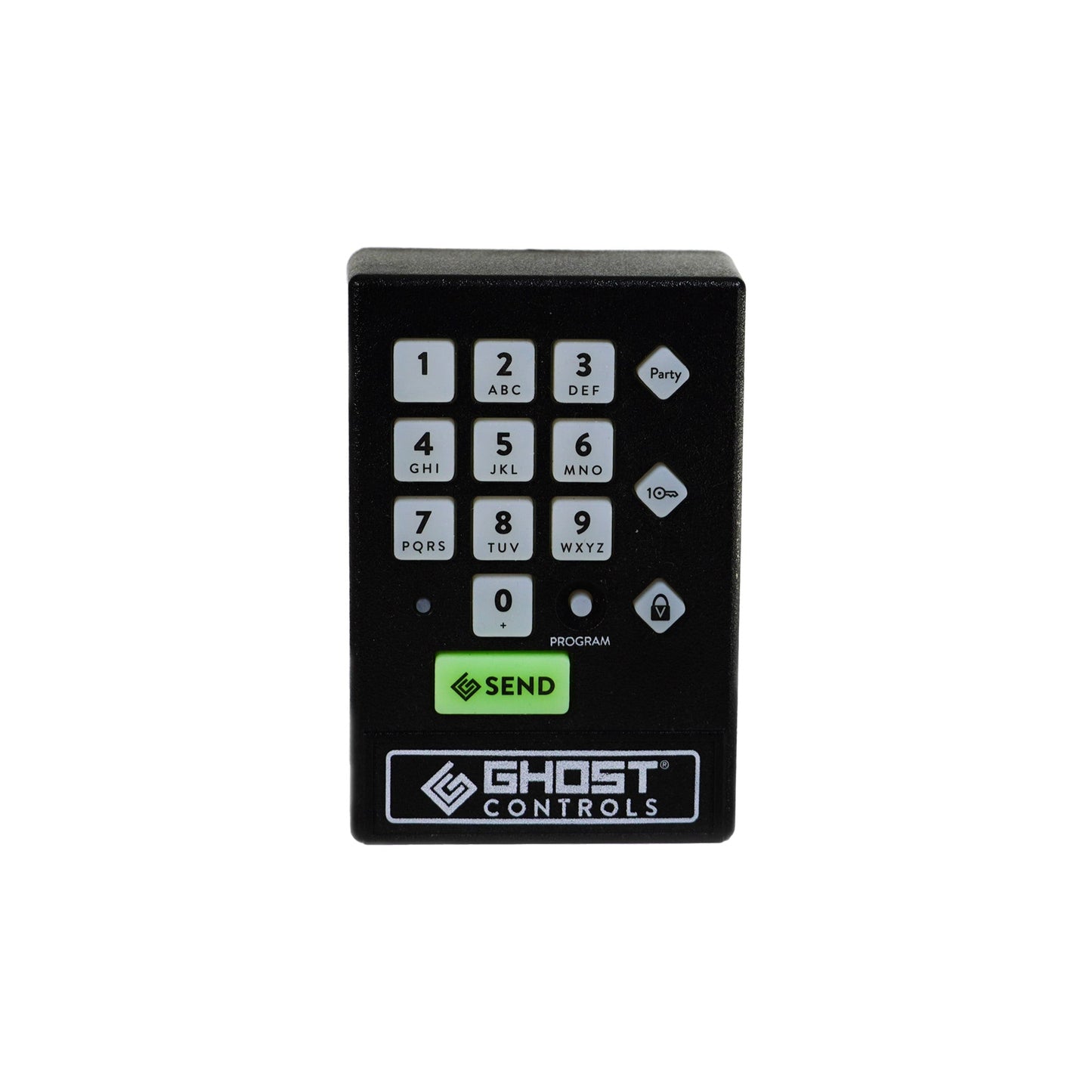 Ghost Controls Keypad Mounting Pedestal for Driveway Gate Opener - Party Mode, Vacation Mode, 20 Access Codes, Battery Powered