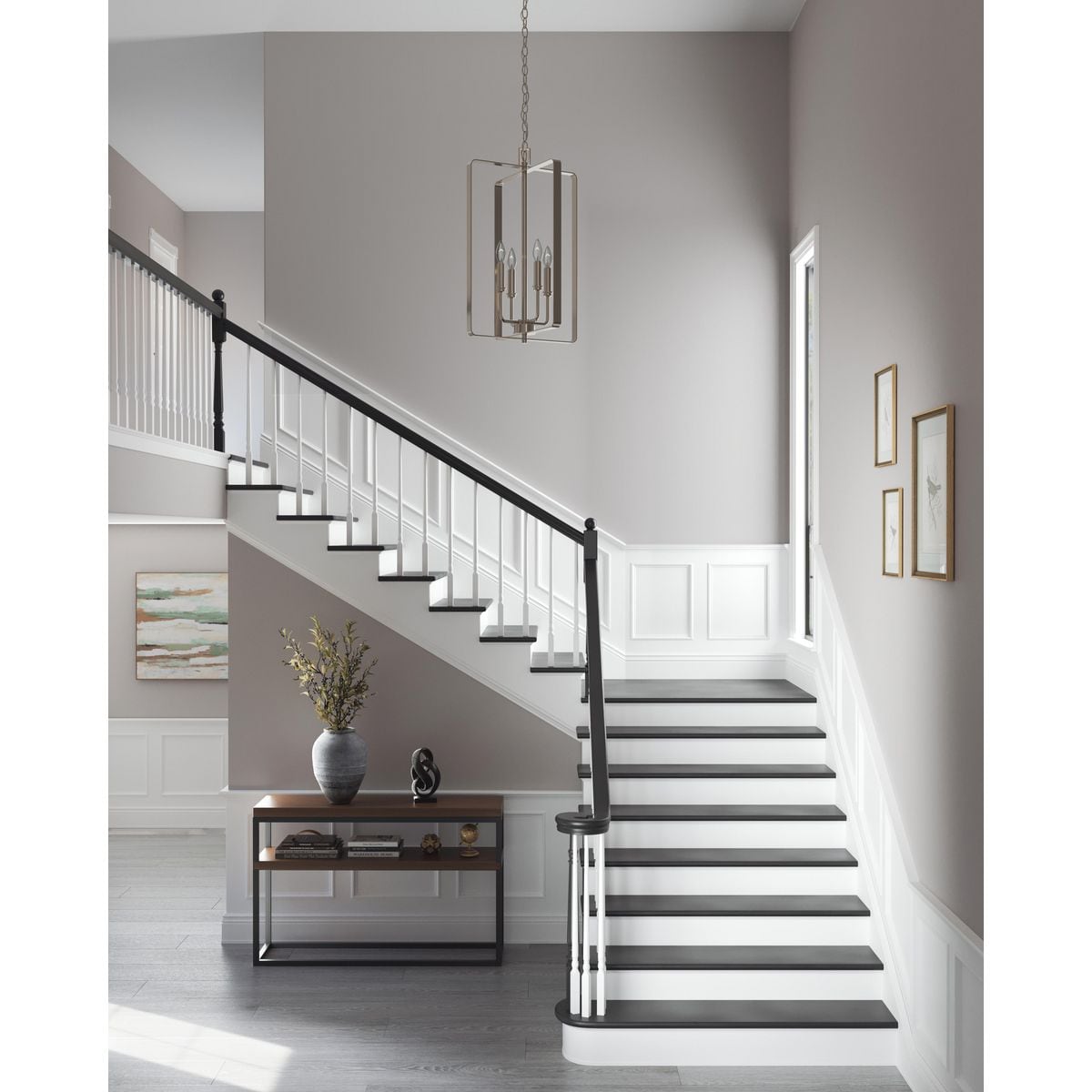 Progress Lighting McColl 4-Light Brushed Nickel Transitional Cage Chandelier