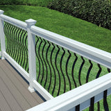Deckorators 3/16-in x 1-in x 32-1/4-in Black Aluminum Deck Baluster (5-Pack)