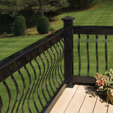 Deckorators 3/16-in x 1-in x 32-1/4-in Black Aluminum Deck Baluster (5-Pack)