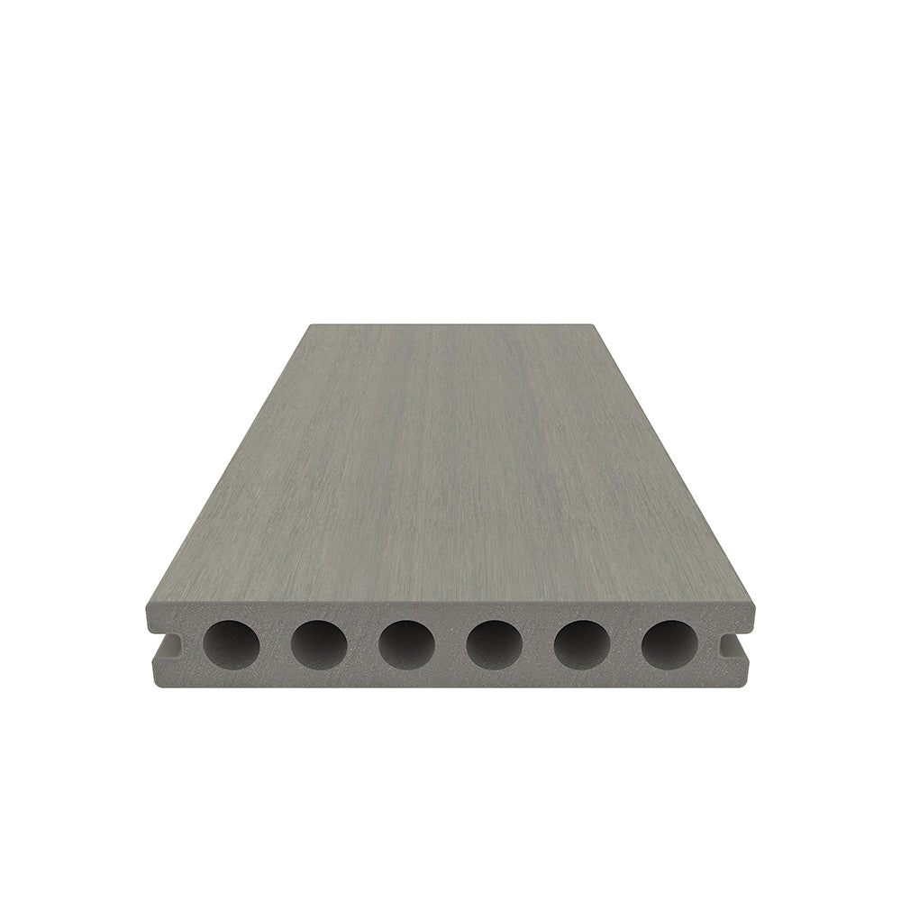 NewTechWood Voyager Hollow Board 1-in x 6-in x 8-ft Roman Antique Grooved Composite Deck Board (49-Pack)