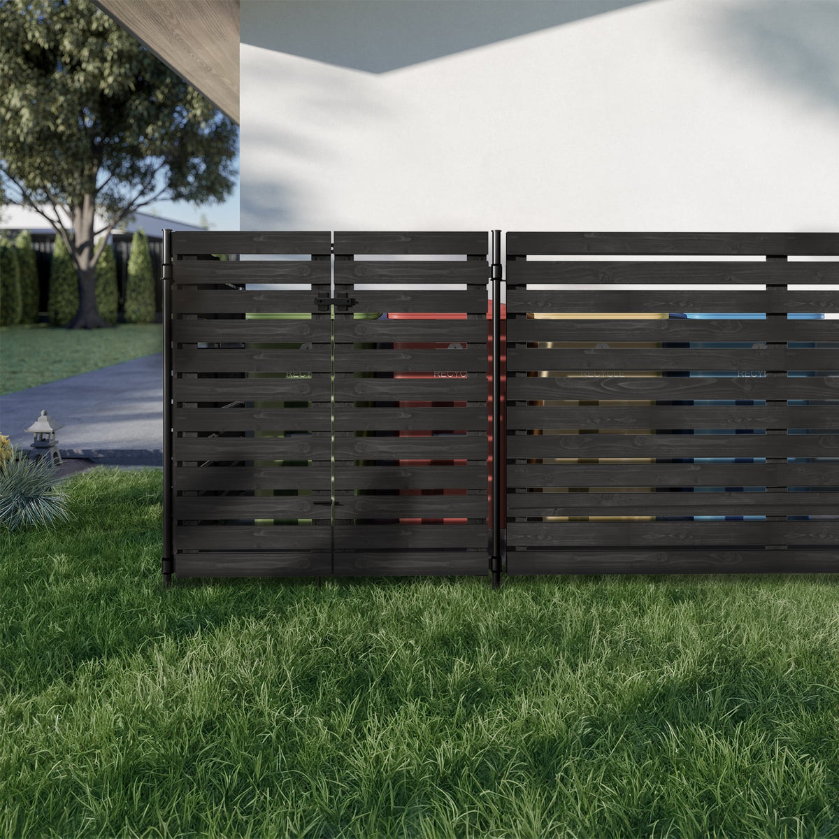 YARDLINK 4-ft x 6-ft Cedar Semi-privacy No Dig Fence Panel