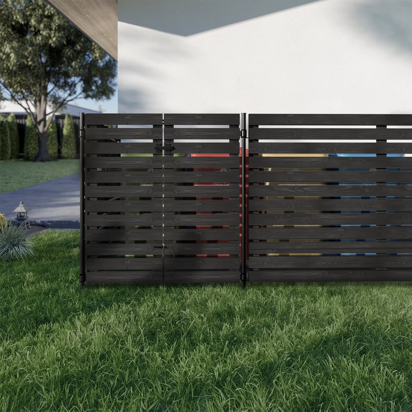 YARDLINK 4-ft x 6-ft Cedar Semi-privacy No Dig Fence Panel