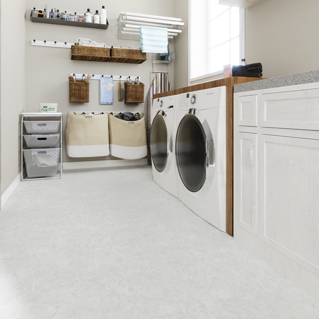Lucida USA Lightstone White Stone Look 22-mil x 12-in W x 24-in L Waterproof Interlocking Luxury Vinyl Tile Flooring (16-sq ft/ Carton)