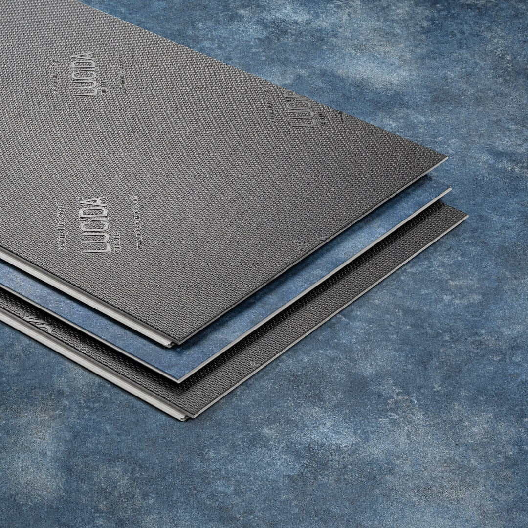 Lucida USA Topaz Blue Stone Look 22-mil x 12-in W x 24-in L Waterproof Interlocking Luxury Vinyl Tile Flooring (16-sq ft/ Carton)