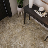 Lucida USA Travertine Brown Stone Look 22-mil x 12-in W x 24-in L Waterproof Interlocking Luxury Vinyl Tile Flooring (16-sq ft/ Carton)