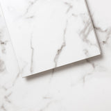 Lucida USA Calacatta White Marble Look 22-mil x 12-in W x 24-in L Waterproof Interlocking Luxury Vinyl Tile Flooring (16-sq ft/ Carton)