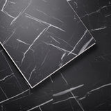 Lucida USA Nero Marquina Black Marble Look 22-mil x 12-in W x 24-in L Waterproof Interlocking Luxury Vinyl Tile Flooring (16-sq ft/ Carton)