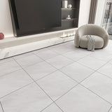 Giorbello Hurricane Silver 24-in x 24-in Glazed Porcelain Stone Look Floor and Wall Tile (12-sq. ft/ Carton)
