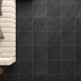 Giorbello Hurricane Black 24-in x 24-in Glazed Porcelain Stone Look Floor and Wall Tile (12-sq. ft/ Carton)