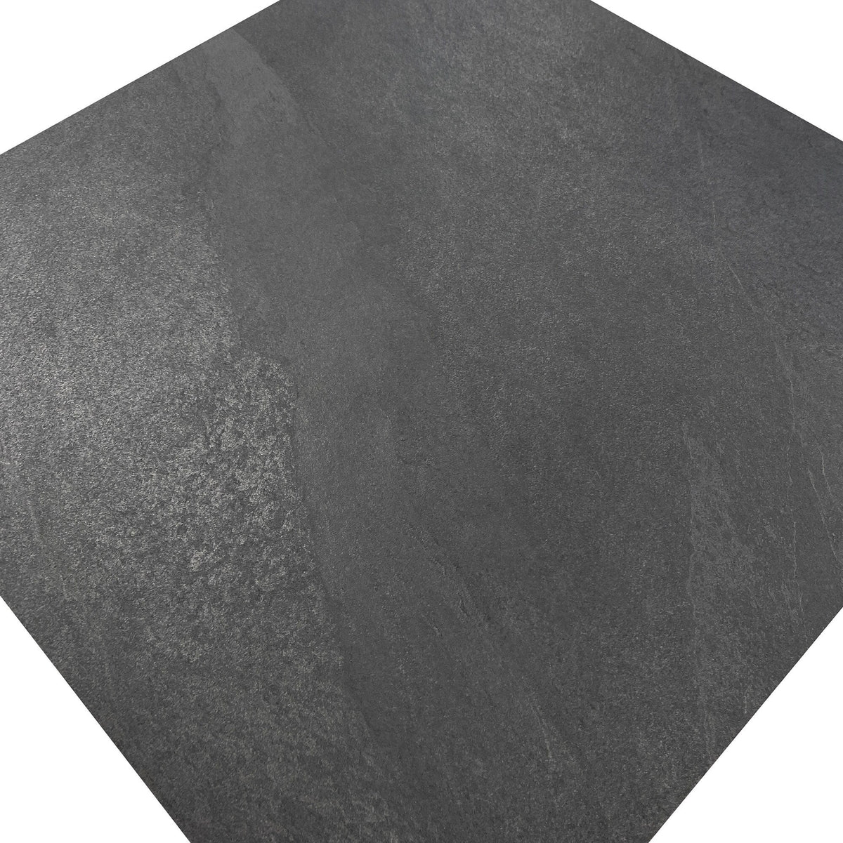 Giorbello Hurricane Black 24-in x 24-in Glazed Porcelain Stone Look Floor and Wall Tile (12-sq. ft/ Carton)