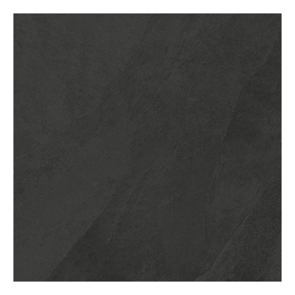 Giorbello Hurricane Black 24-in x 24-in Glazed Porcelain Stone Look Floor and Wall Tile (12-sq. ft/ Carton)