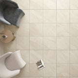 Giorbello Hurricane Gray 24-in x 24-in Glazed Porcelain Stone Look Floor and Wall Tile (12-sq. ft/ Carton)