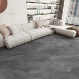 Giorbello Hurricane Coal 24-in x 24-in Glazed Porcelain Stone Look Floor and Wall Tile (12-sq. ft/ Carton)