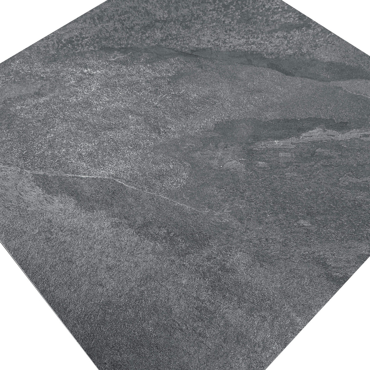 Giorbello Hurricane Coal 24-in x 24-in Glazed Porcelain Stone Look Floor and Wall Tile (12-sq. ft/ Carton)