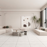 Giorbello Carved Moon White 12-in x 24-in Glazed Porcelain Floor and Wall Tile (10-sq. ft/ Carton)