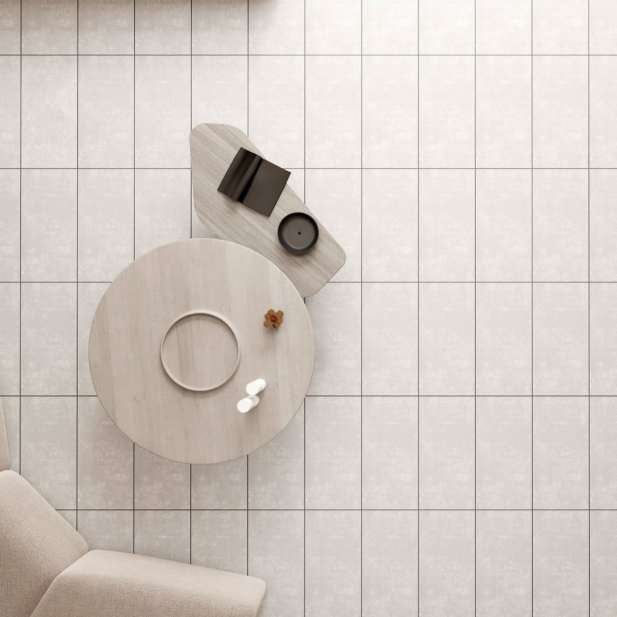 Giorbello Carved Moon White 12-in x 24-in Glazed Porcelain Floor and Wall Tile (10-sq. ft/ Carton)