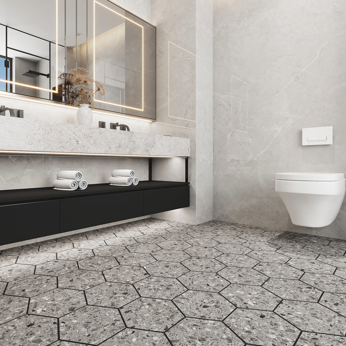 Giorbello Ceppo Gray 10-in x 10-in Glazed Porcelain Stone Look Floor and Wall Tile (17.36-sq. ft/ Carton)