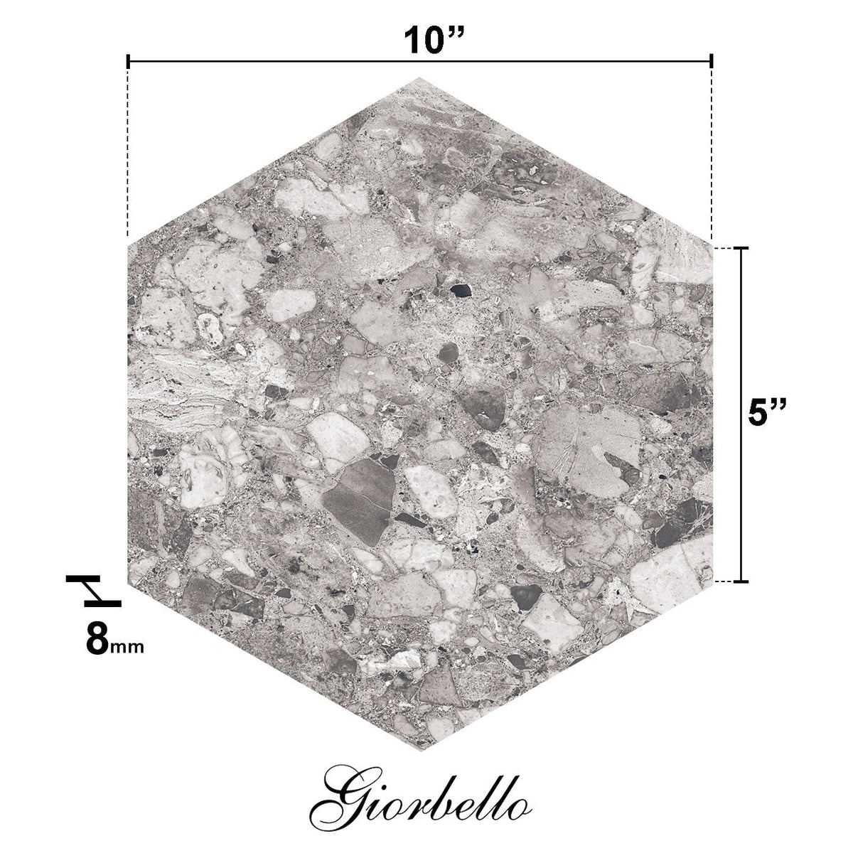 Giorbello Ceppo Gray 10-in x 10-in Glazed Porcelain Stone Look Floor and Wall Tile (17.36-sq. ft/ Carton)