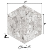 Giorbello (Sample) Silver 10-in x 10-in Matte Porcelain Stone Look Floor and Wall Tile