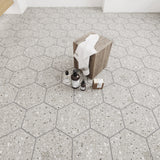 Giorbello Ceppo Silver 10-in x 10-in Glazed Porcelain Stone Look Floor and Wall Tile (17.36-sq. ft/ Carton)