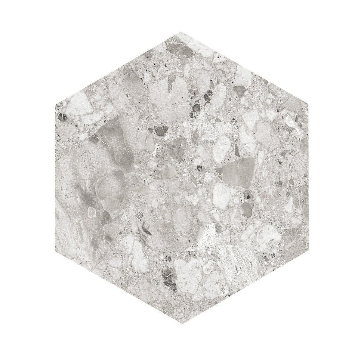 Giorbello (Sample) Silver 10-in x 10-in Matte Porcelain Stone Look Floor and Wall Tile