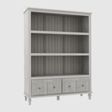 FUFU&GAGA Rustic Gray Kitchen Pantry Cabinet with 3 Shelves and 4 Drawers - Country/Cottage Style