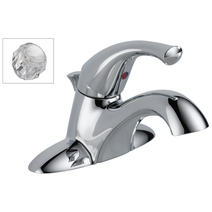 Delta Classic Chrome 1-Handle 4-in Centerset WaterSense Bathroom Sink Faucet with Drain