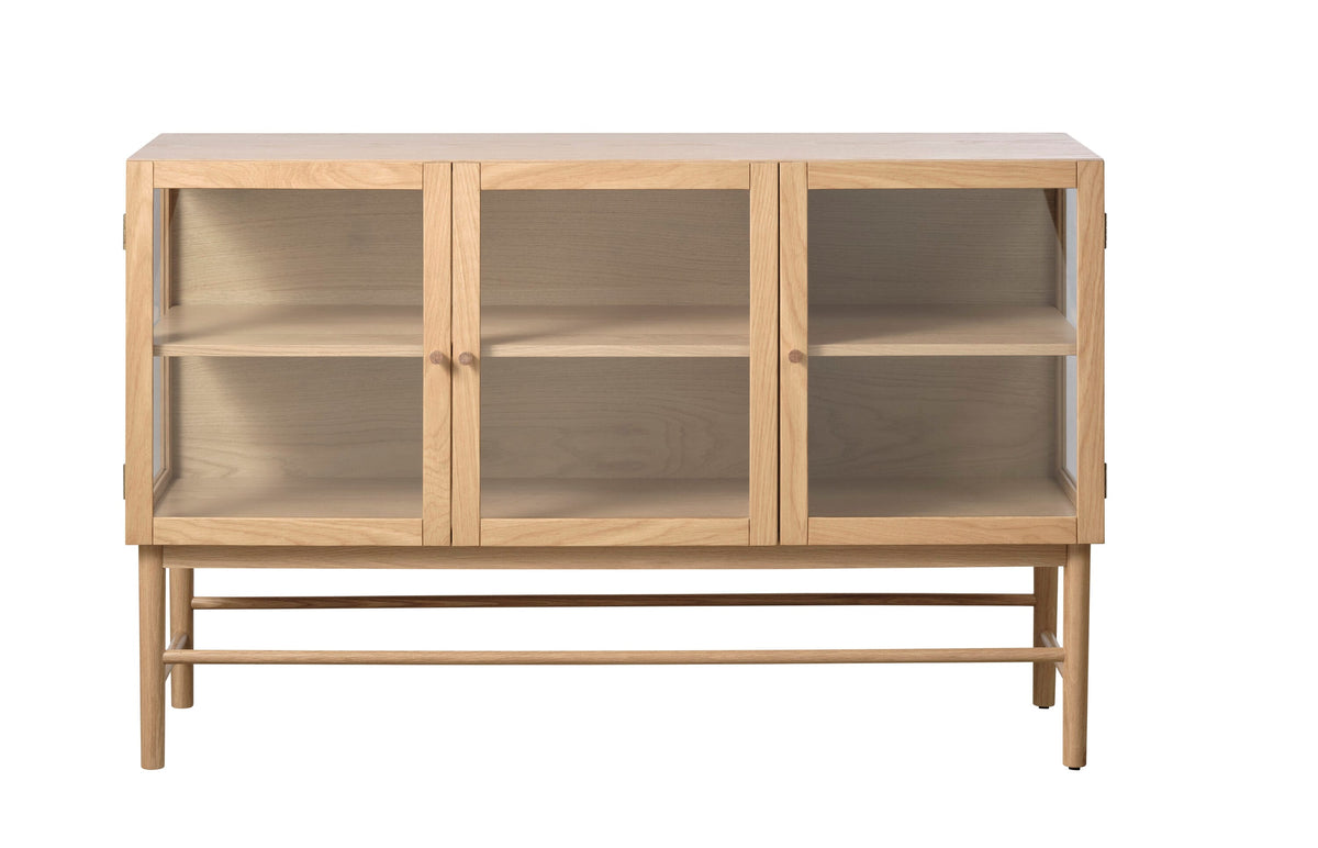 Natural Oak Contemporary/Modern Wood Media Cabinet