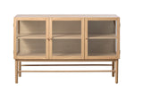 Natural Oak Contemporary/Modern Wood Media Cabinet
