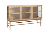 Natural Oak Contemporary/Modern Wood Media Cabinet