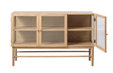Natural Oak Contemporary/Modern Wood Media Cabinet