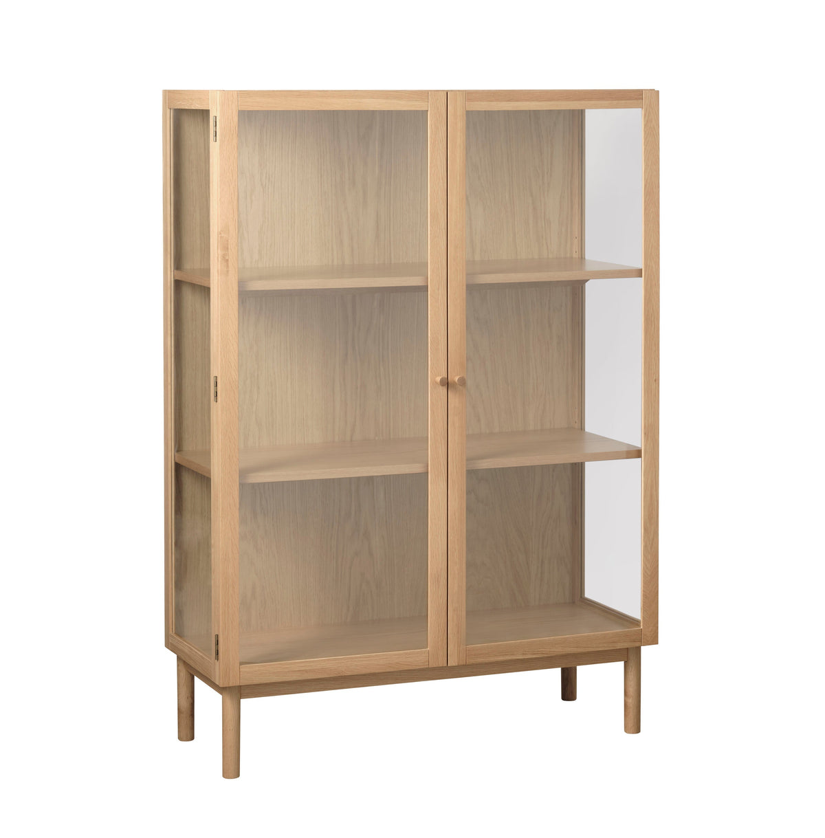 Natural Oak Contemporary/Modern Wood Media Cabinet
