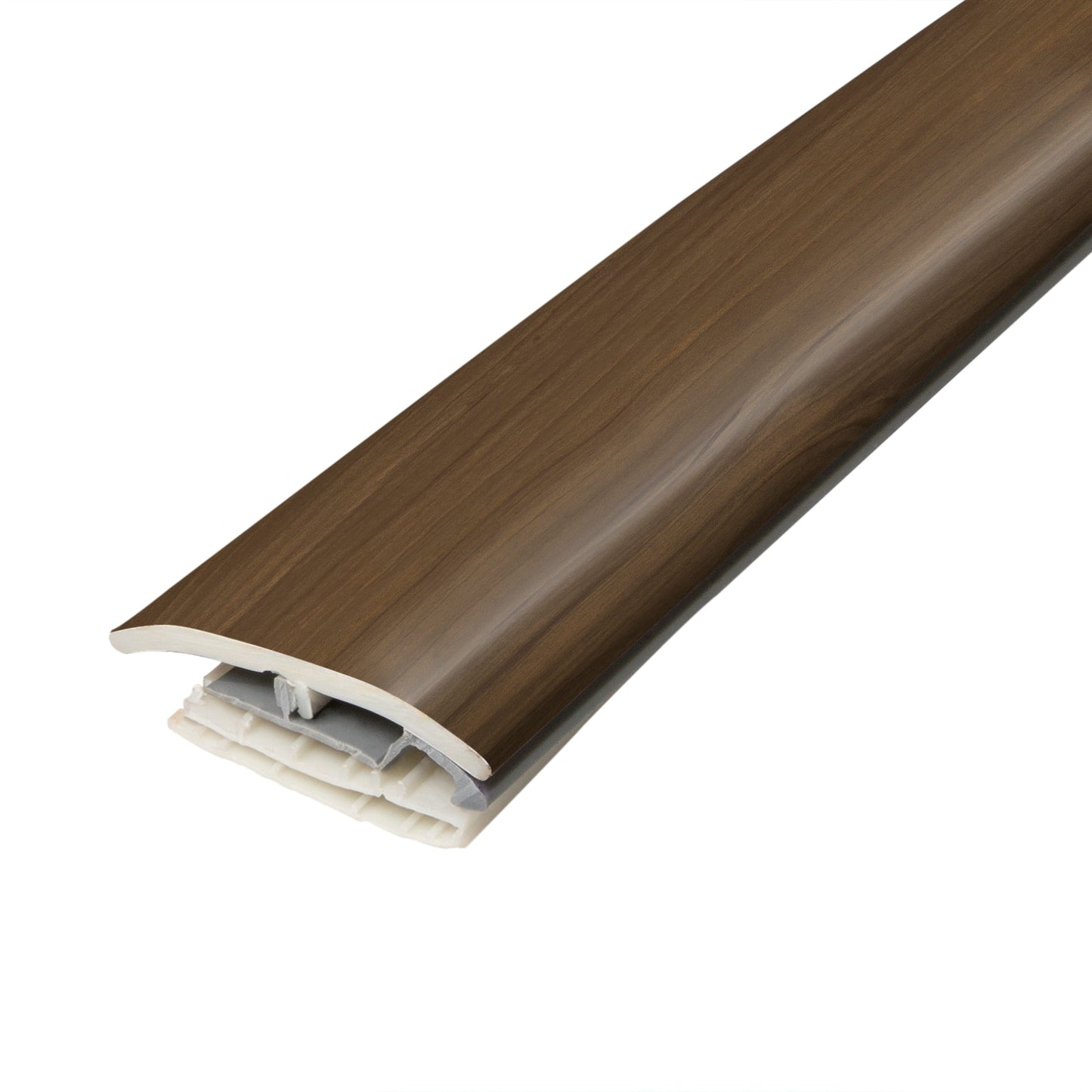 SimpleSolutions Elite Gray Sky Walnut 3-in x 86-in Vinyl 4-in-1 Floor Moulding