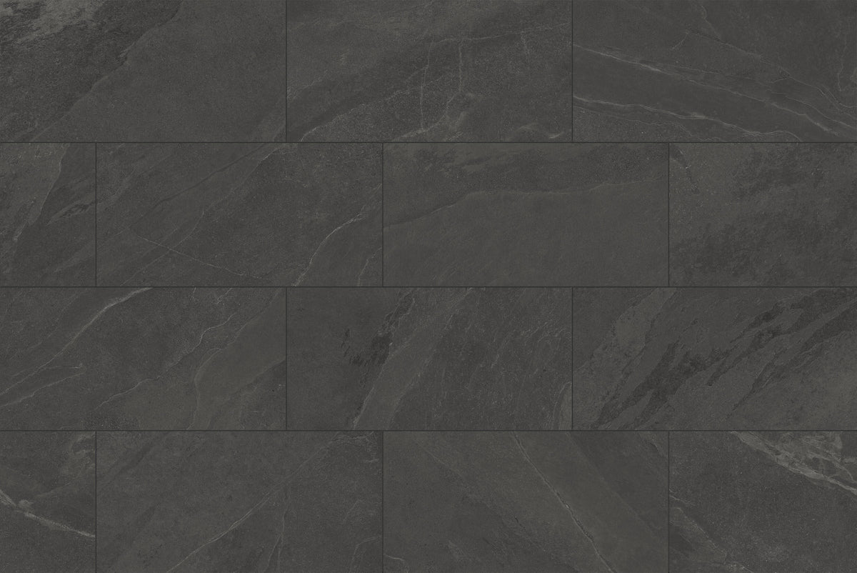 Satori Gios Graphite 12-in x 24-in Matte Porcelain Stone Look Floor and Wall Tile (1.93-sq. ft/ Piece)