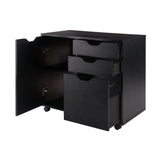 Winsome Wood Halifax Black 3-Drawer 30.71-in File Cabinet