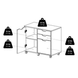 Winsome Wood Halifax Black 3-Drawer 30.71-in File Cabinet