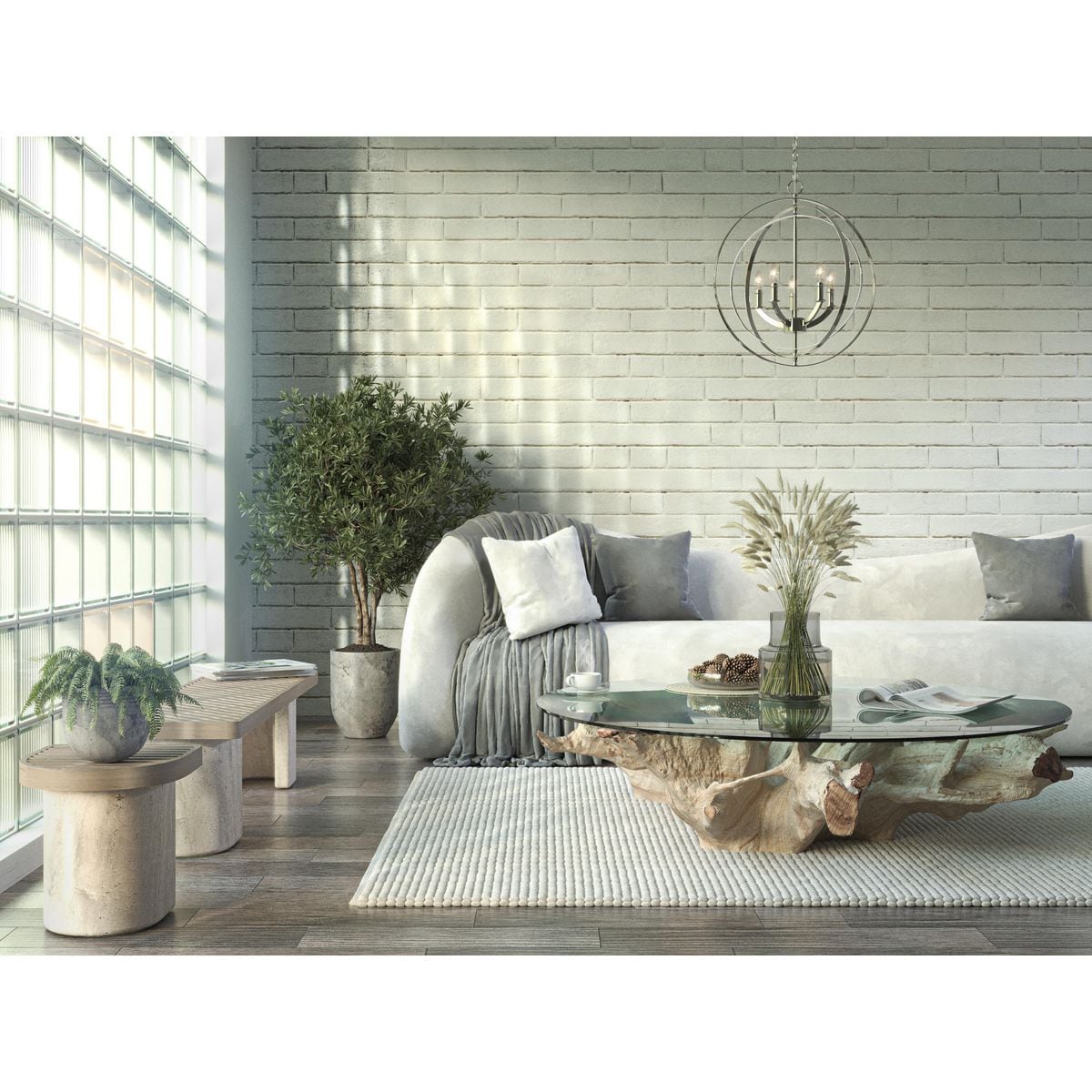 Progress Lighting Equinox 5-Light Polished Nickel Transitional Chandelier
