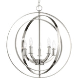 Progress Lighting Equinox 5-Light Polished Nickel Transitional Chandelier
