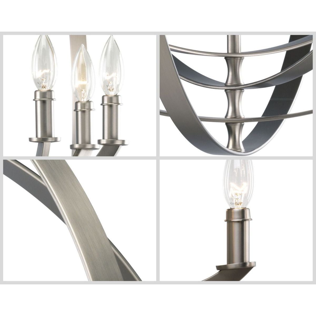 Progress Lighting Equinox 5-Light Gray Transitional Chandelier