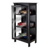 Winsome Wood Poppy Transitional Black Wood Curio Cabinet