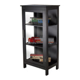 Winsome Wood Poppy Transitional Black Wood Curio Cabinet