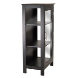 Winsome Wood Poppy Transitional Black Wood Curio Cabinet